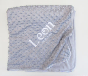 Personalised Bubble Embossed Baby Receiving Blanket