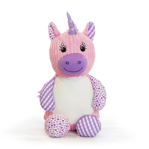 Personalised Pink Unicorn Soft Toy