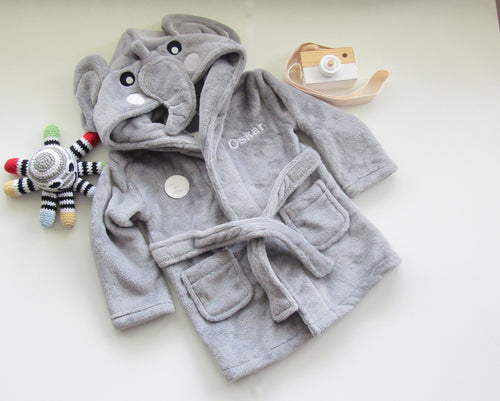 Child’s Novelty Elephant Hooded Dressing Gown