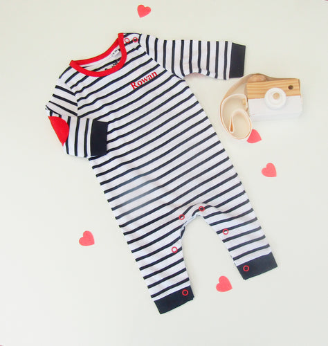 Baby Long Sleeve Striped Bodysuit